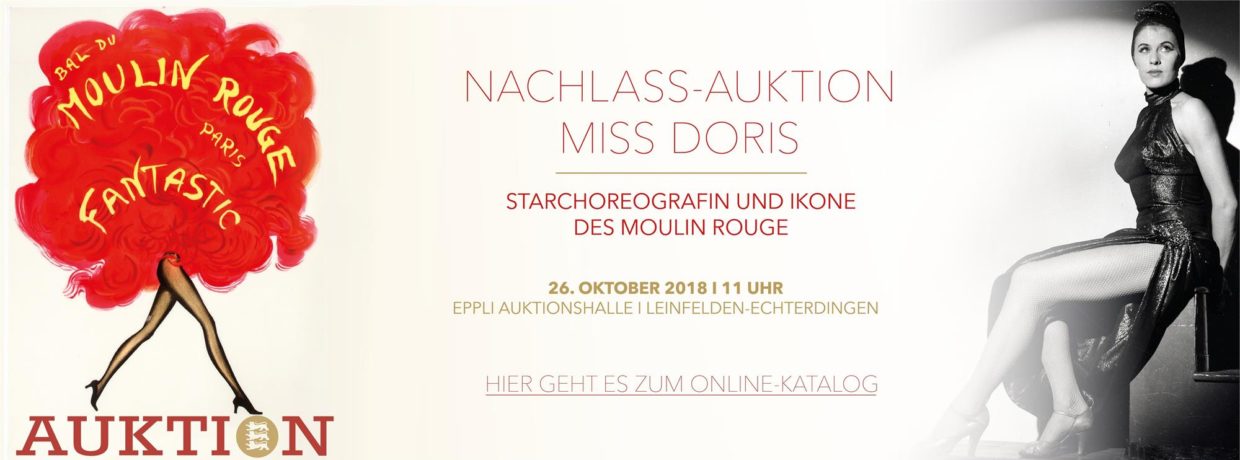 Nachlass-Auktion „Miss Doris“ – Star-Choreografin und Ikone des berühmten „Moulin Rouge“ in Paris