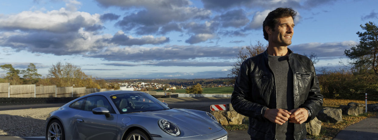 Kurz vor der Weltpremiere – Mark Webber im neuen Porsche 911