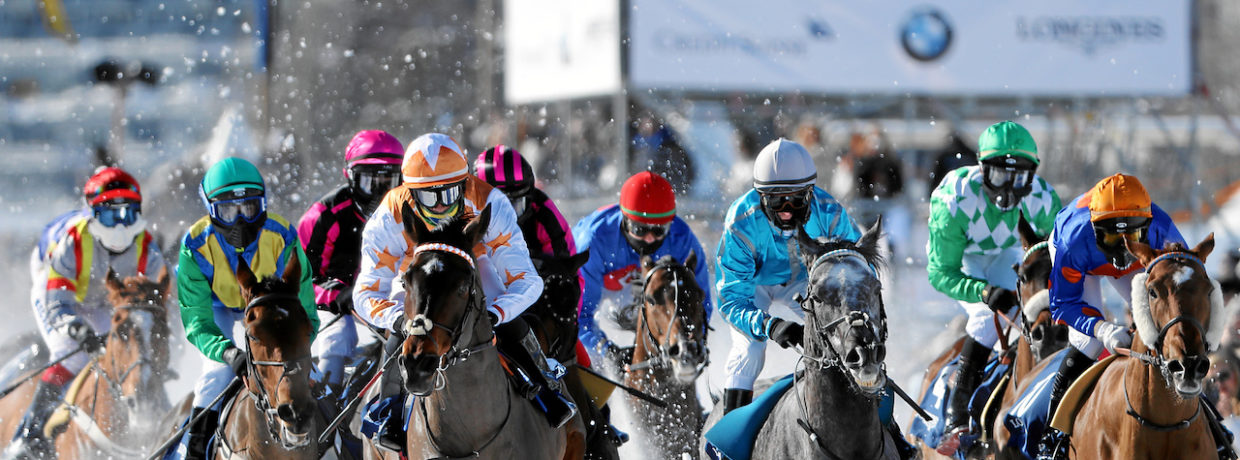White Turf St. Moritz 2019: 112 Jahre Internationale Pferderennen auf Schnee in St. Moritz