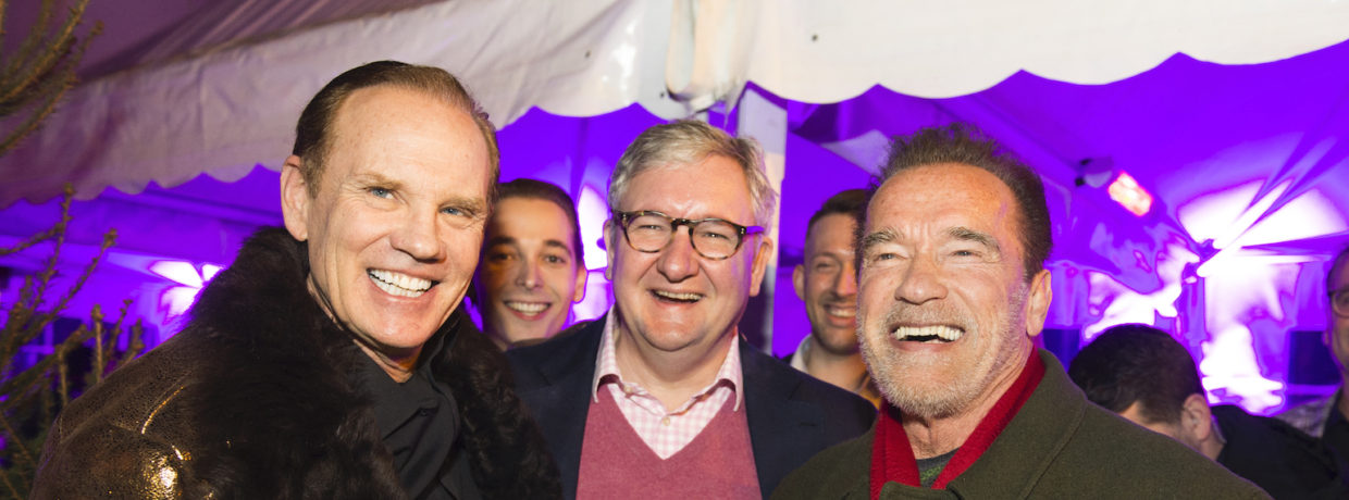 Arnold Schwarzenegger & Co beim 5. Daniel Marshall Kitzbühel Campfire Cigar Event