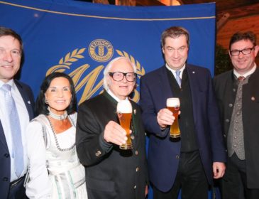 ERDINGER Inhaber Werner Brombach feierte 80. Geburtstag, Dr. Markus Söder hielt Laudatio