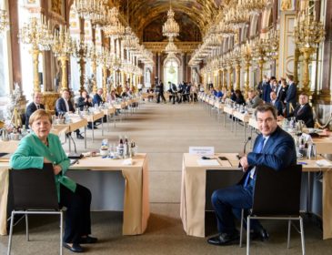 Bayerisches Kabinett tagt gemeinsam mit Bundeskanzlerin Merkel auf Schloss Herrenchiemsee