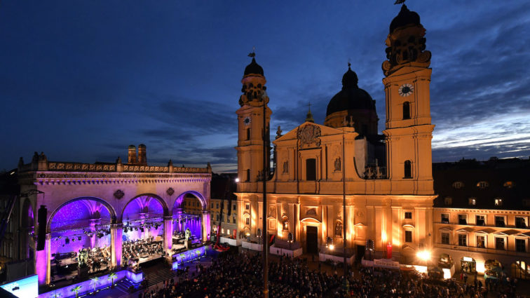 Aufbau zu Klassik am Odeonsplatz 2021 hat begonnen