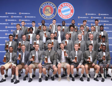FC Bayern: Lederhosen-Shooting bei Paulaner am Nockherberg