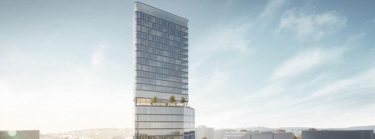 Rohbau von Porsche Design Tower und Porsche Zentrum Stuttgart fertiggestellt