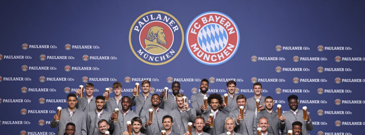 FC Bayern: Lederhosen-Shooting bei Paulaner am Nockherberg