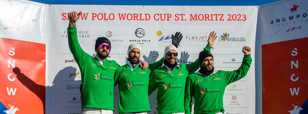 Team Azerbaijan Land of Fire verteidigt den Titel am Snow Polo World Cup St. Moritz
