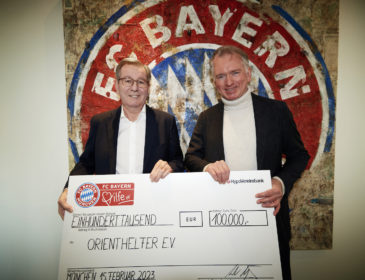 FC Bayern Hilfe eV unterstützt Orienthelfer e.V.: 100.000 Euro für Erdbebenopfer