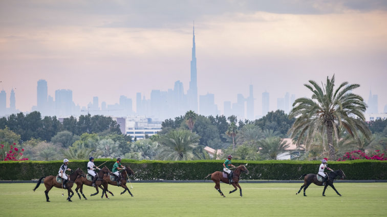 Polo-Freundschaftsspiel zwischen den Vereinigten Arabischen Emiraten und der Schweiz