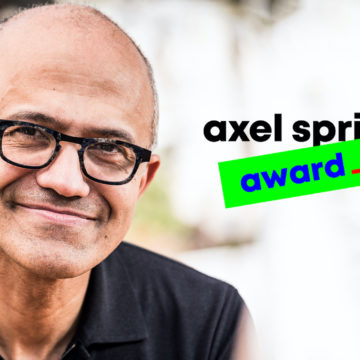 Microsoft CEO Satya Nadella erhält Axel Springer Award 2023
