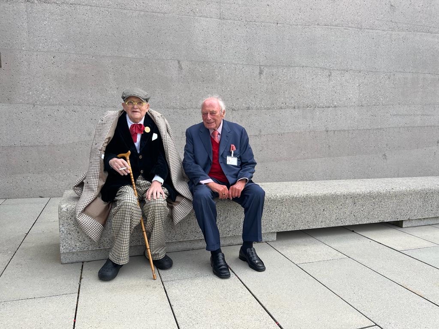 David Hockney und Reinhold Würth treffen am Carmen Würth Forum aufeinander, April 2023 Foto: Würth