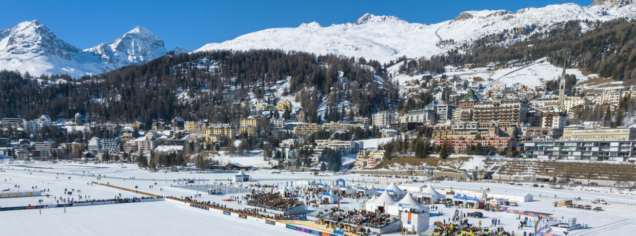 39. Snow Polo World Cup St. Moritz 2024 auf dem St. Moritzersee