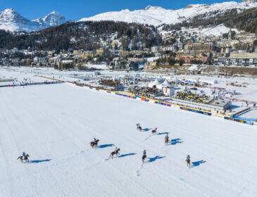 39. Snow Polo World Cup St. Moritz 2024 auf dem St. Moritzersee