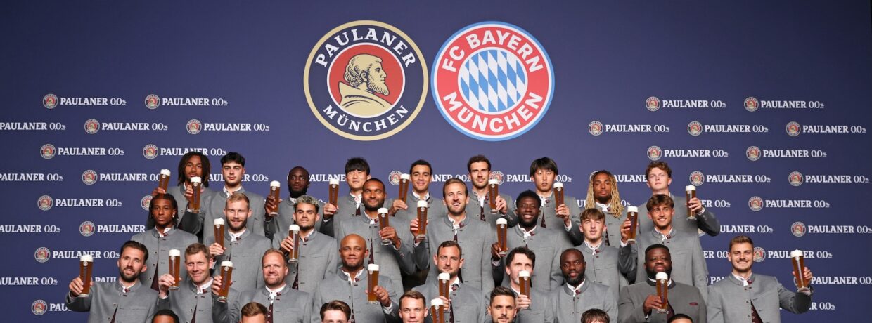 FC Bayern – Lederhosen-Shooting von Partner Paulaner 2025