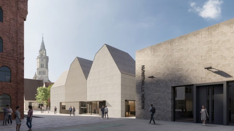 Erweiterungsbau der Kunsthalle Würth nimmt Gestalt an: Der Rohbau ist abgeschlossen
