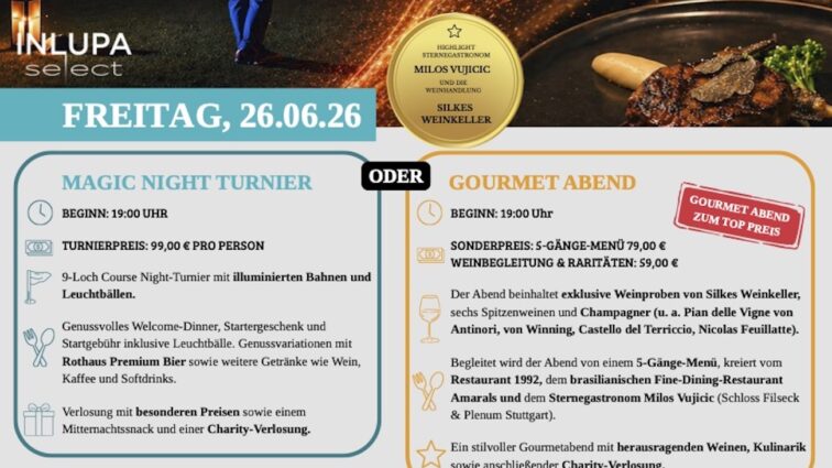 Golf & Genuss Festival Friedrichsruhe: Das Event des Jahres mit INLUPA select