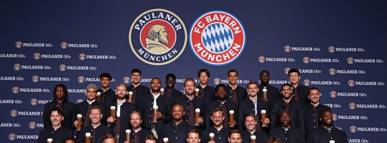FC Bayern München: Lederhosen-Shooting bei Paulaner am Nockherberg
