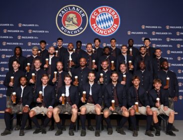 FC Bayern München: Lederhosen-Shooting bei Paulaner am Nockherberg